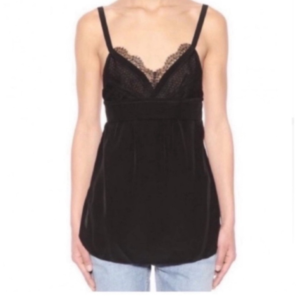 🍒Dorothee Schumacher Silk Top “Graceful Seduction” Black DesignerSize2 USA 4 NWT